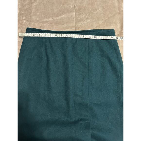 Sag Harbor 100% Wool Lined Skirt Size 10 Office Workwear Work Front Slit - Picture 5 of 6